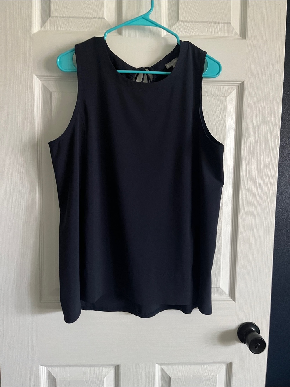 Talbots Navy Sleeveless Tie-Back Shell